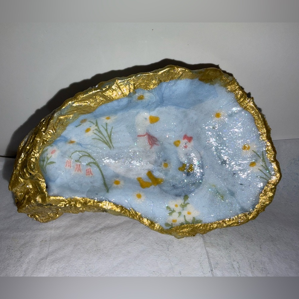 Oyster Shell decor trinket  dish or ornament